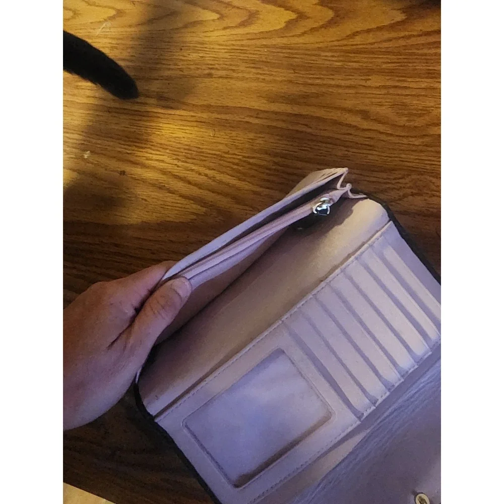 Vintage Coach Madison Black Leather Envelope Trifold Clutch Wallet
